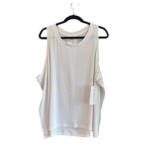 Athleta Womens With Ease Muscle Tank 3X White Workout Activewear Fitness NWT
